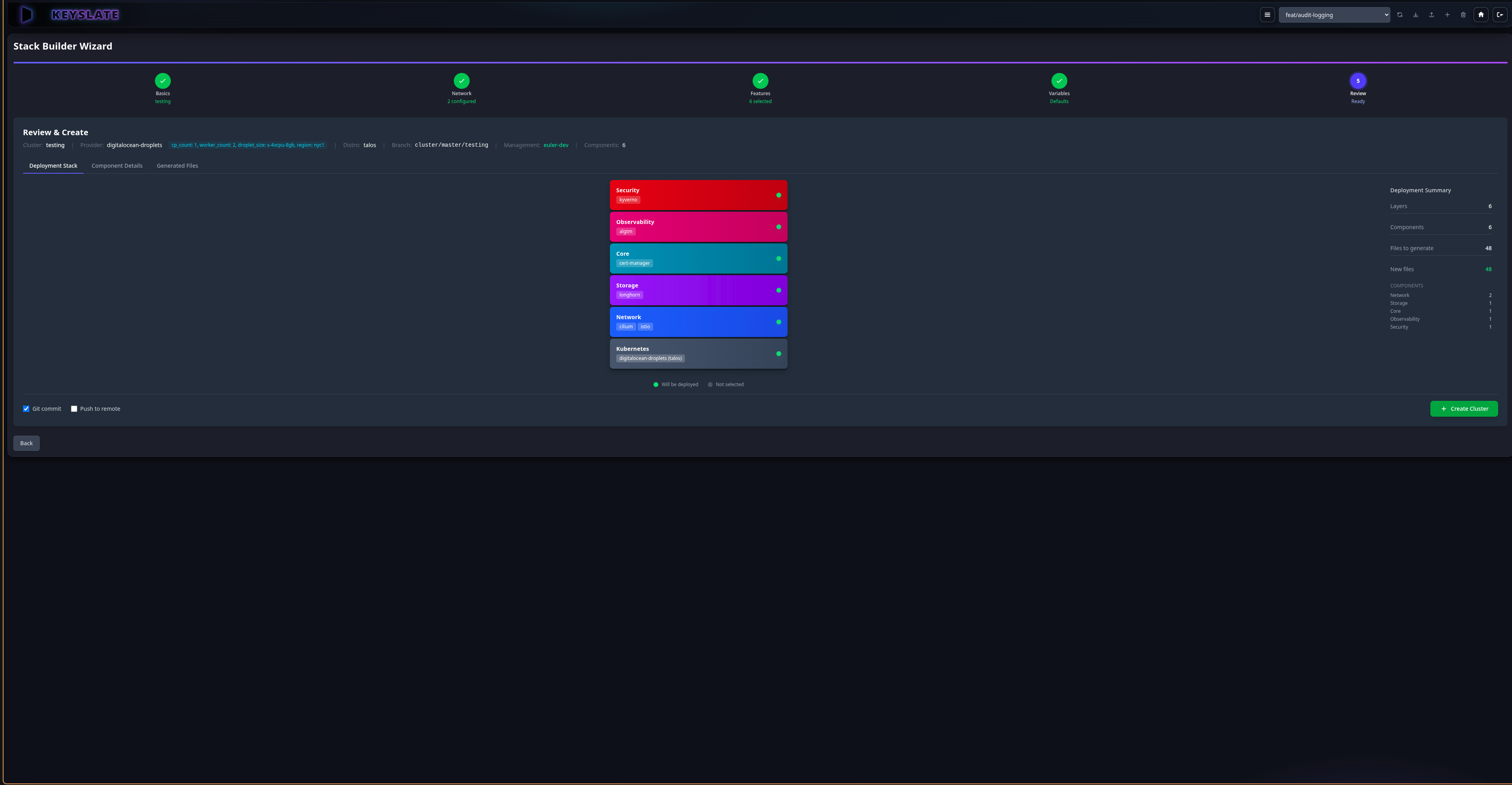 Cluster Creator Manager